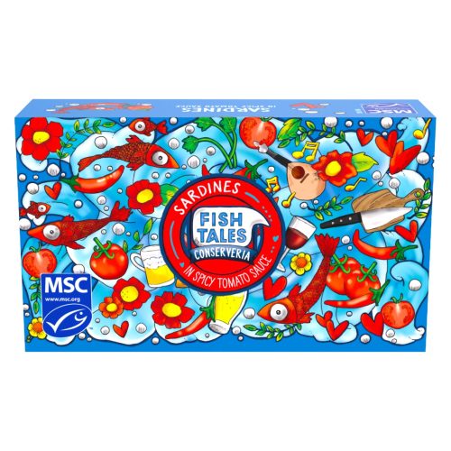 Fish Tales sardines in pittige tomatensaus (12x120:85 gr) - webshop